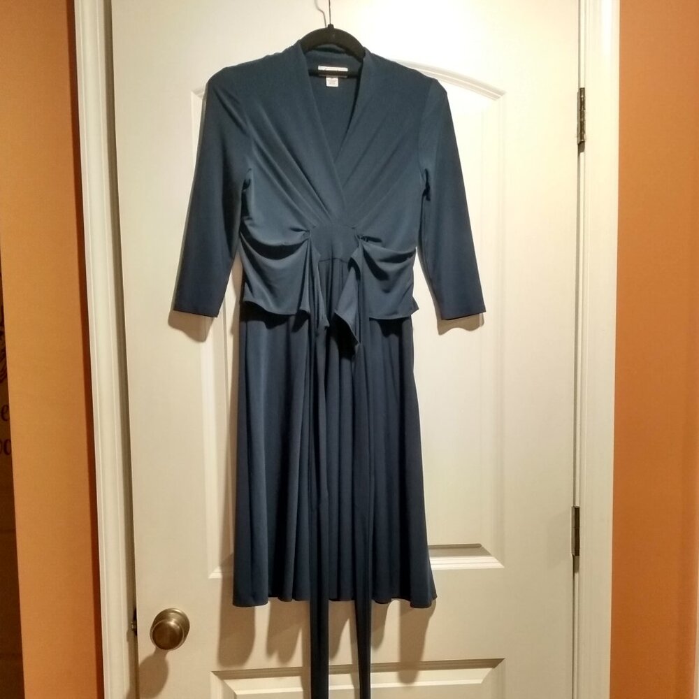 Dark Blue Wrap Dress